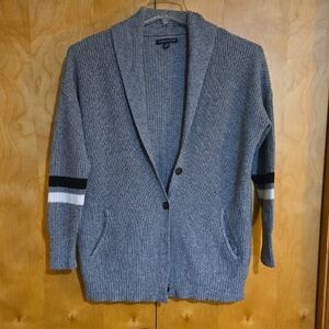 American Eagle Outfitters Gray Knit Cardigan Sweater